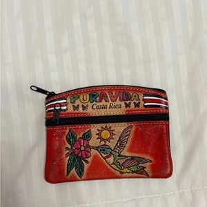 Red Leather Pouch